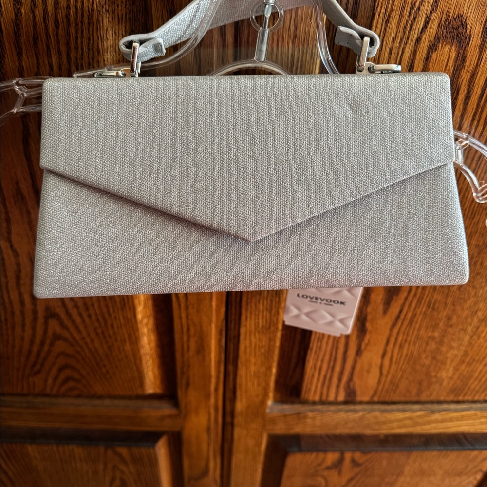 Lovevook sparkly silver purse handbag